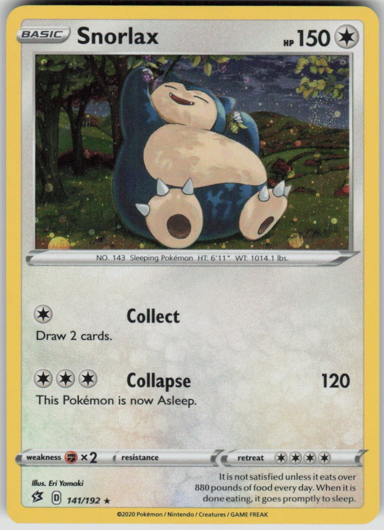 Snorlax (Cosmos Holo) - 141/192 - NM - Miscellaneous Cards & Products Snorlax (Cosmos Holo) - 141/192 - NM - Miscellaneous Cards & Products