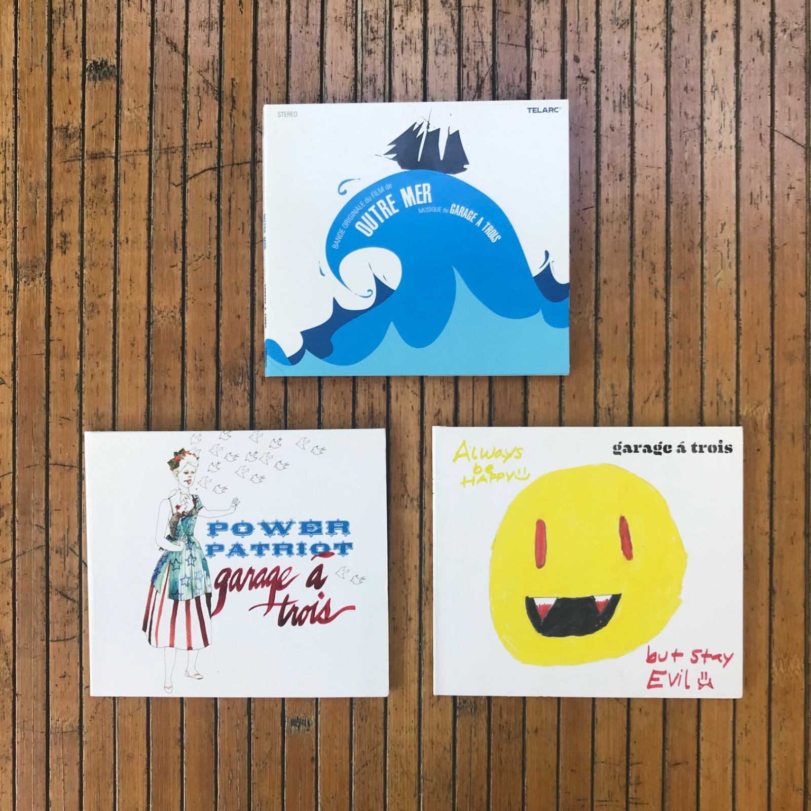 Garage a Trois 3 CD LOT Power Patriot, Always Be Happy But Stay Evil, Outre Mer