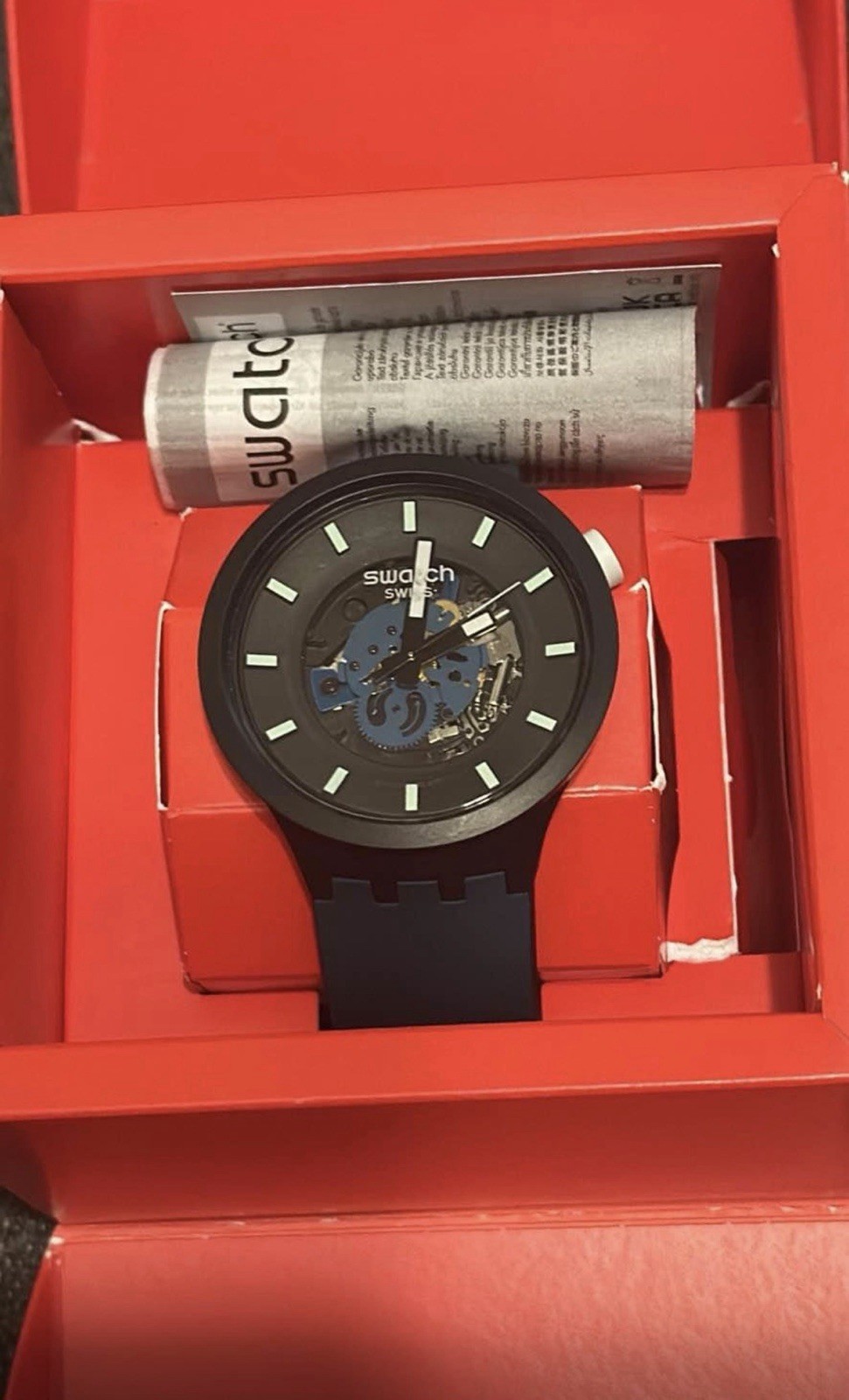 with box and papers Swatch Night Trip Mens Automatic Swiss Made Ceramic G2U with box and papers Swatch Night Trip Mens Automatic Swiss Made Ceramic G2U