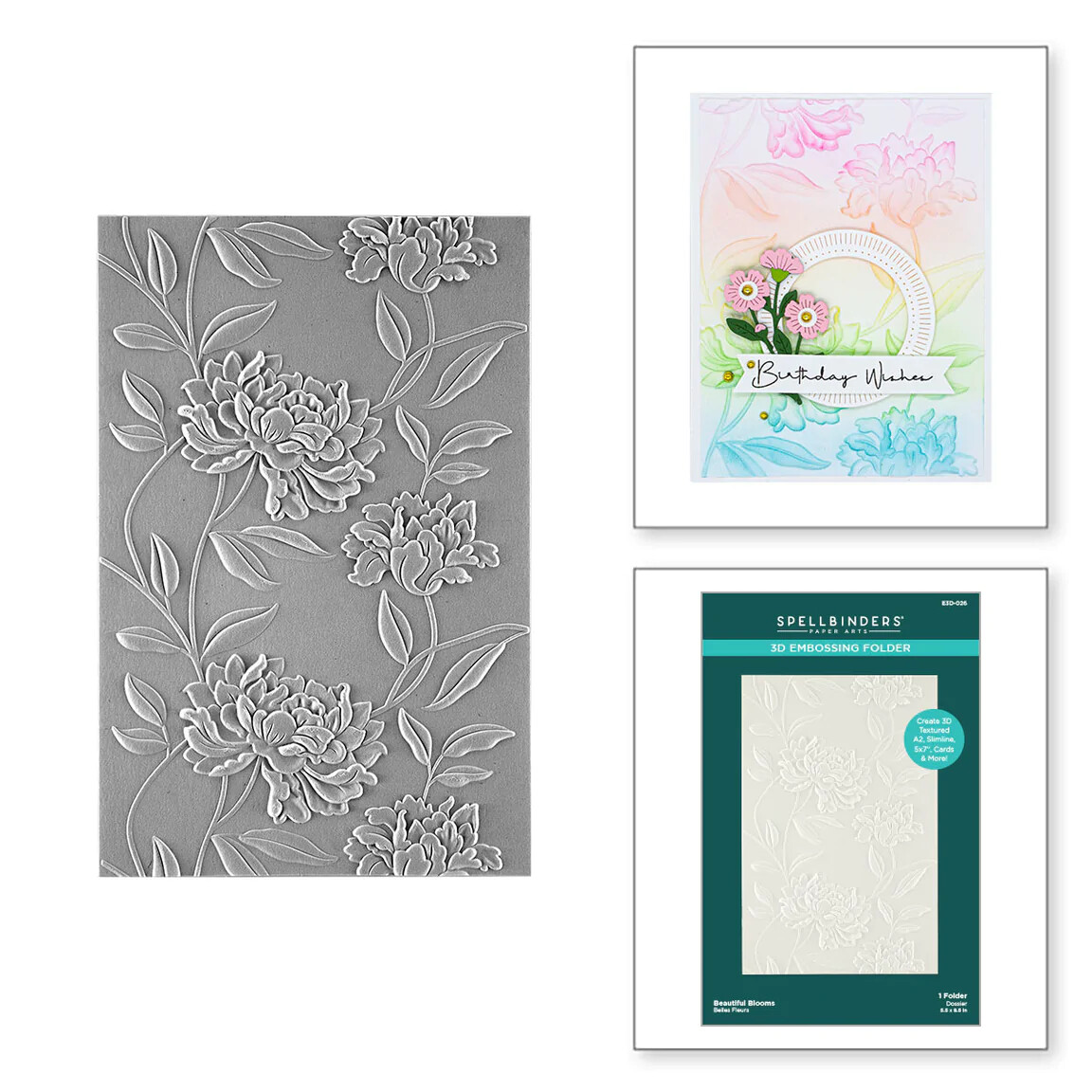 Spellbinders 3D Embossing Folder- Large Size 5.5\