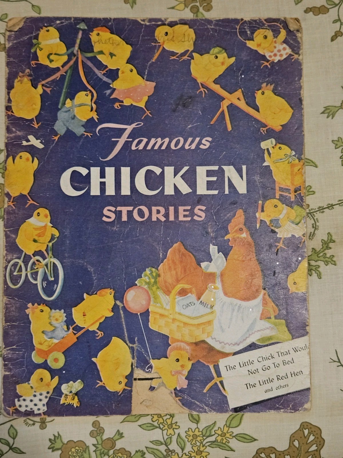 Famous Chicken Stories - 7 stories - 1944 Children's Book Vintage