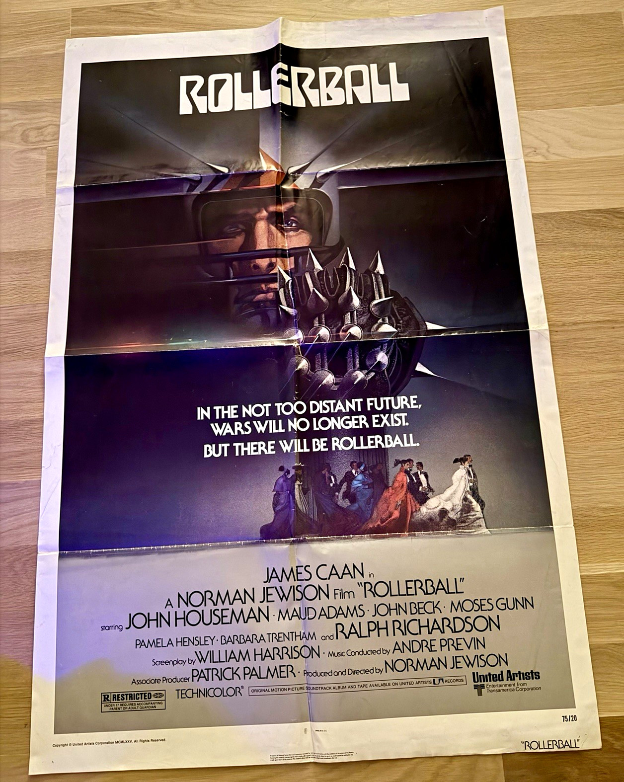 Rollerball - 1975 Original US One Sheet Movie Poster - United Artists - VG Cond Rollerball - 1975 Original US One Sheet Movie Poster - United Artists - VG Cond