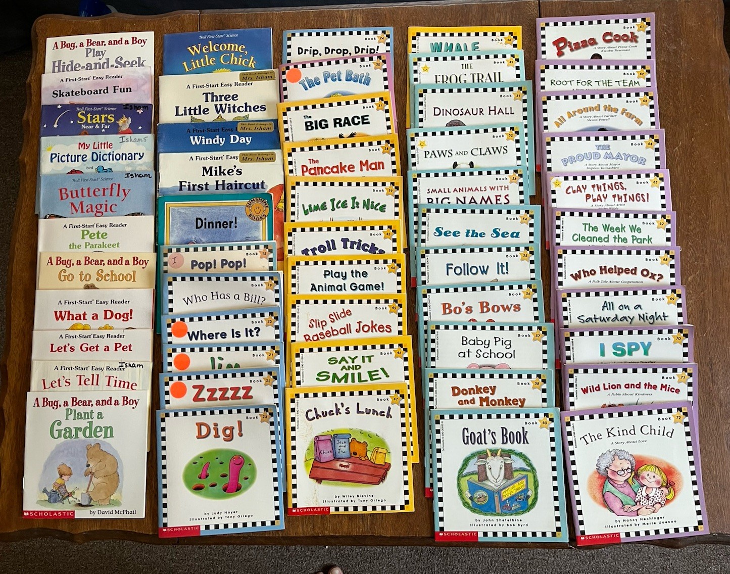 VTG Scholastic Phonics, Troll First-Start Readers K Thru 1st Grade 58 Book Lot R