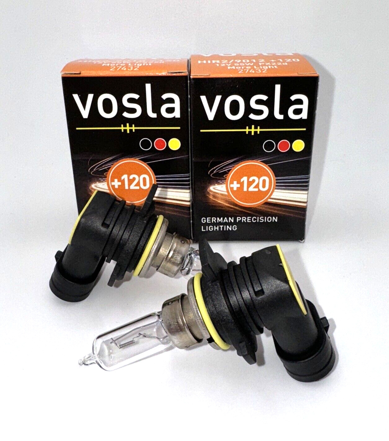 2x- Vosla 9012+120 (HIR2) Lamps 12V 55W PX22D  Made In Germany ULTIMATE LIGHT