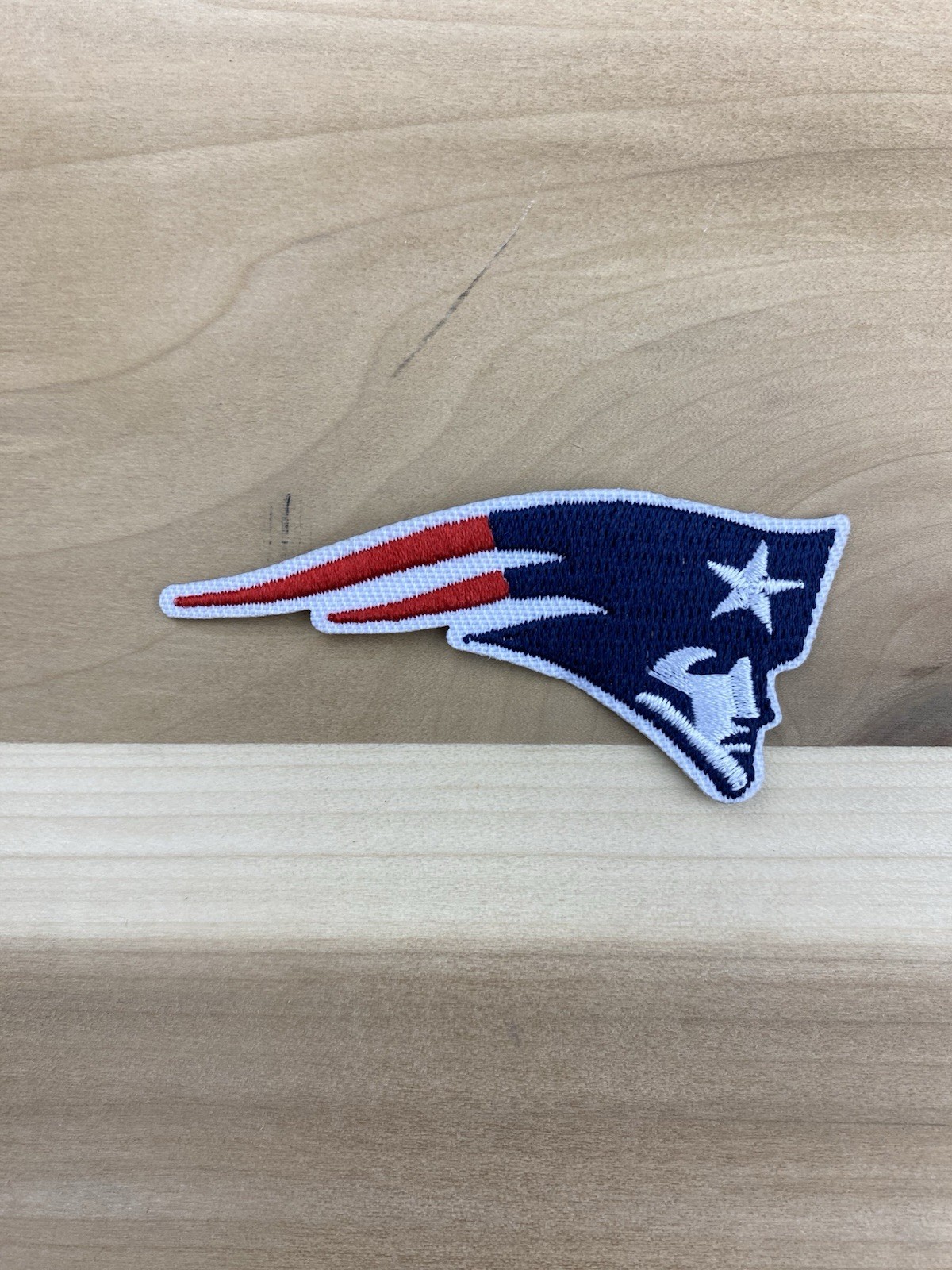 NEW ENGLAND PATRIOTS FOOTBALL IRON ON EMBROIDERED PATCH 3”x1.5” NEW ENGLAND PATRIOTS FOOTBALL IRON ON EMBROIDERED PATCH 3”x1.5”