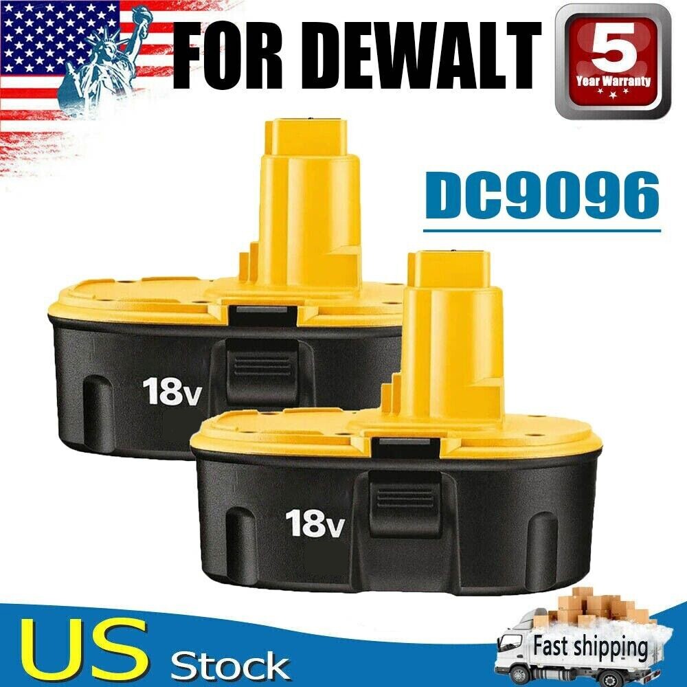 2-Pack 18 Volt Replacement for Dewalt XRP Battery DC9096-2 DC9098 DC9099 DW9096 