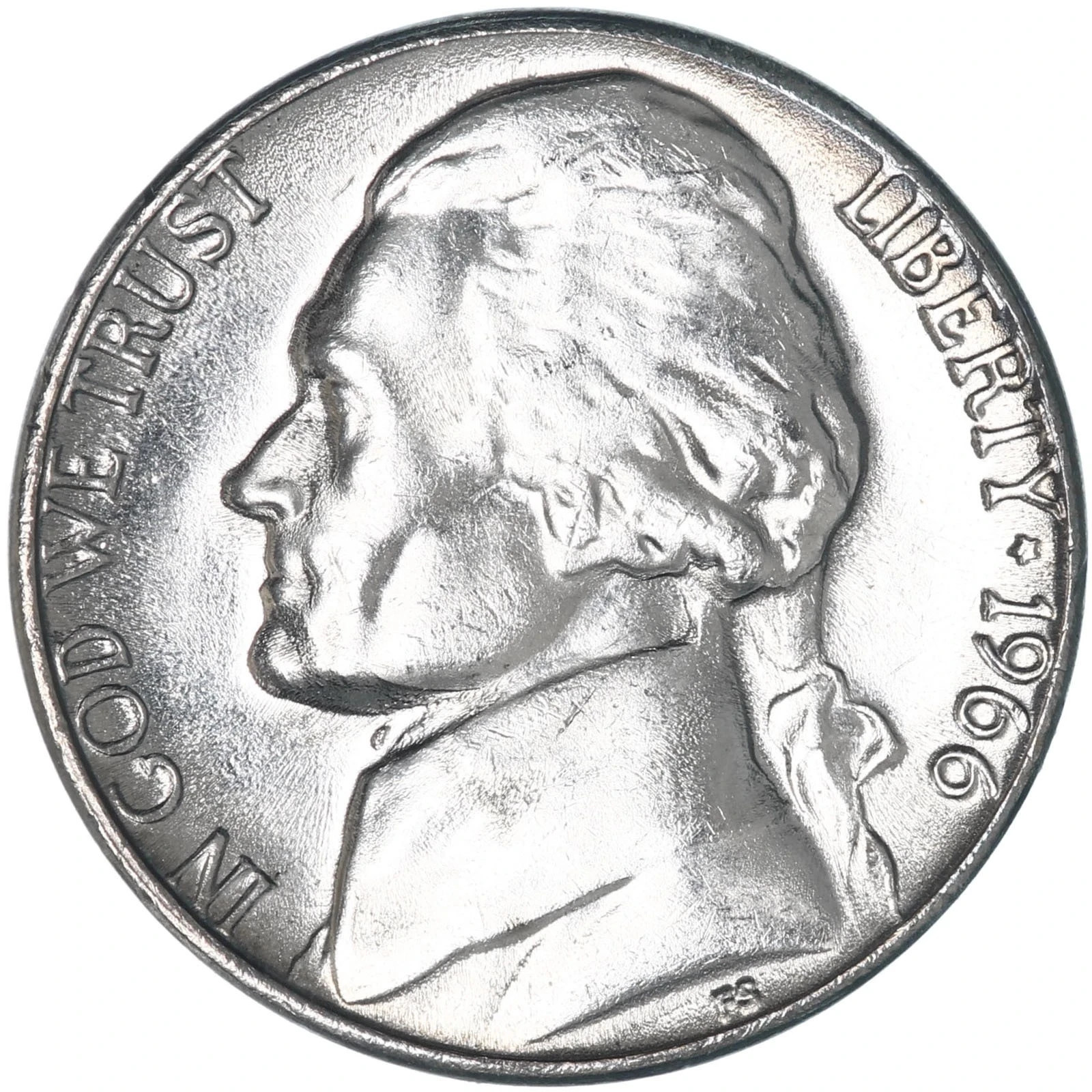 1966-P  ### Jefferson Memorial Nickel ***Uncirculated BU Nickel