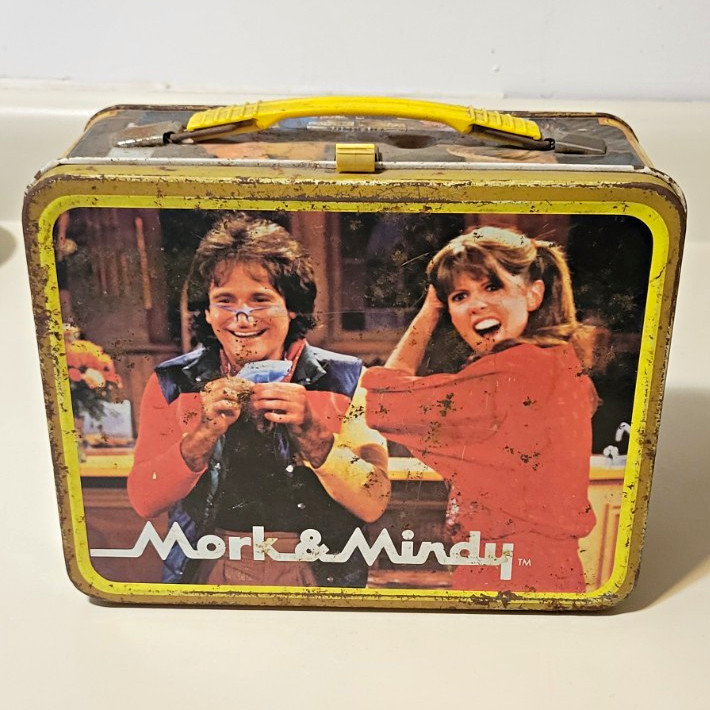Vintage 1979 Mork & Mindy Metal Lunchbox and Plastic Thermos Set Vintage 1979 Mork & Mindy Metal Lunchbox and Plastic Thermos Set