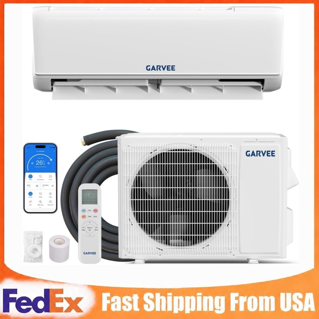 Garvee 24000 BTU Ductless Mini Split Heating & Cooling Cover 1500 Sq.Ft 19 SEER2