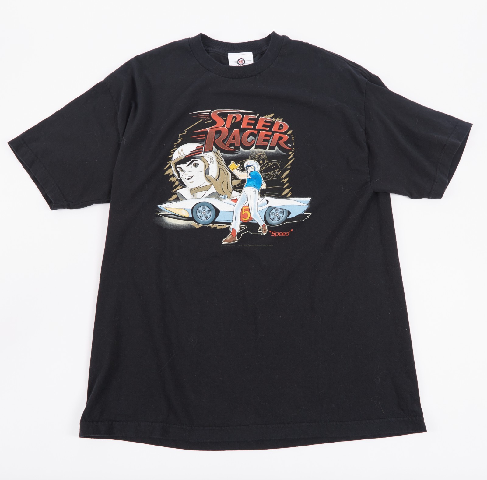 VINTAGE 1999 Speed Racer Shirt Adult XL Black Red Mad Engine Cartoon VINTAGE 1999 Speed Racer Shirt Adult XL Black Red Mad Engine Cartoon