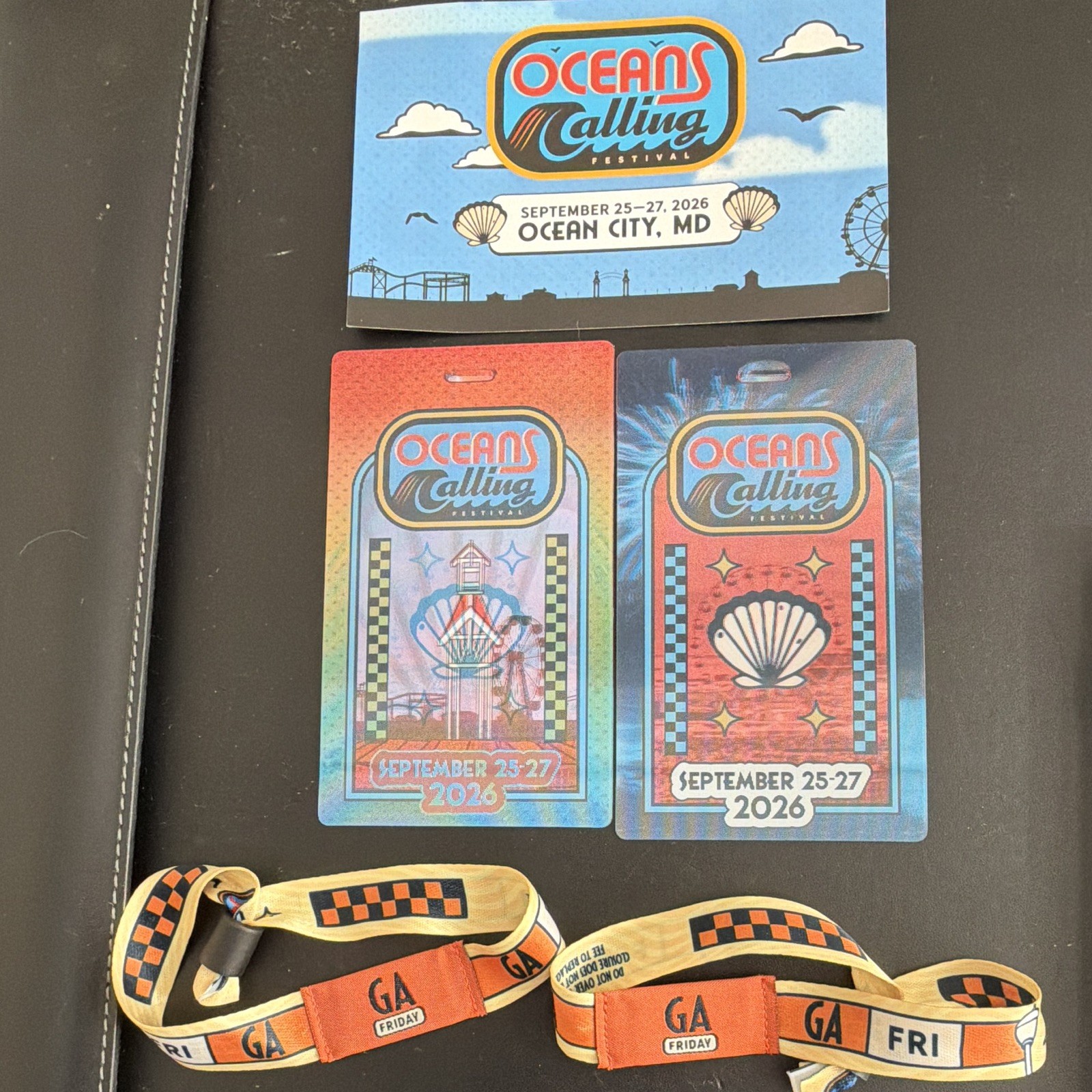 Oceans Calling Festival Ocean City MD Sept 25-27 2026 GA Wristband & Passes