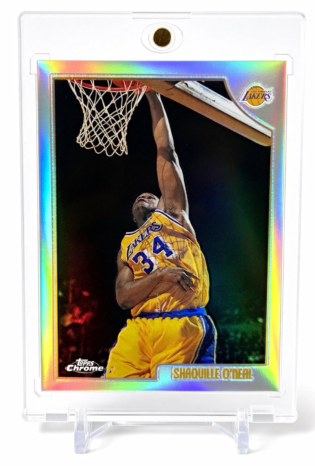 Topps 1998-99 Topps Chrome Refractor #175 Shaquille O\'Neal Lakers