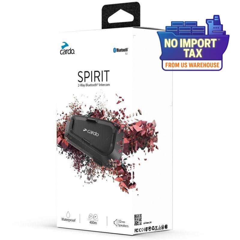 Cardo Spirit Single Bluetooth Communication System for Motorcycle Helmets