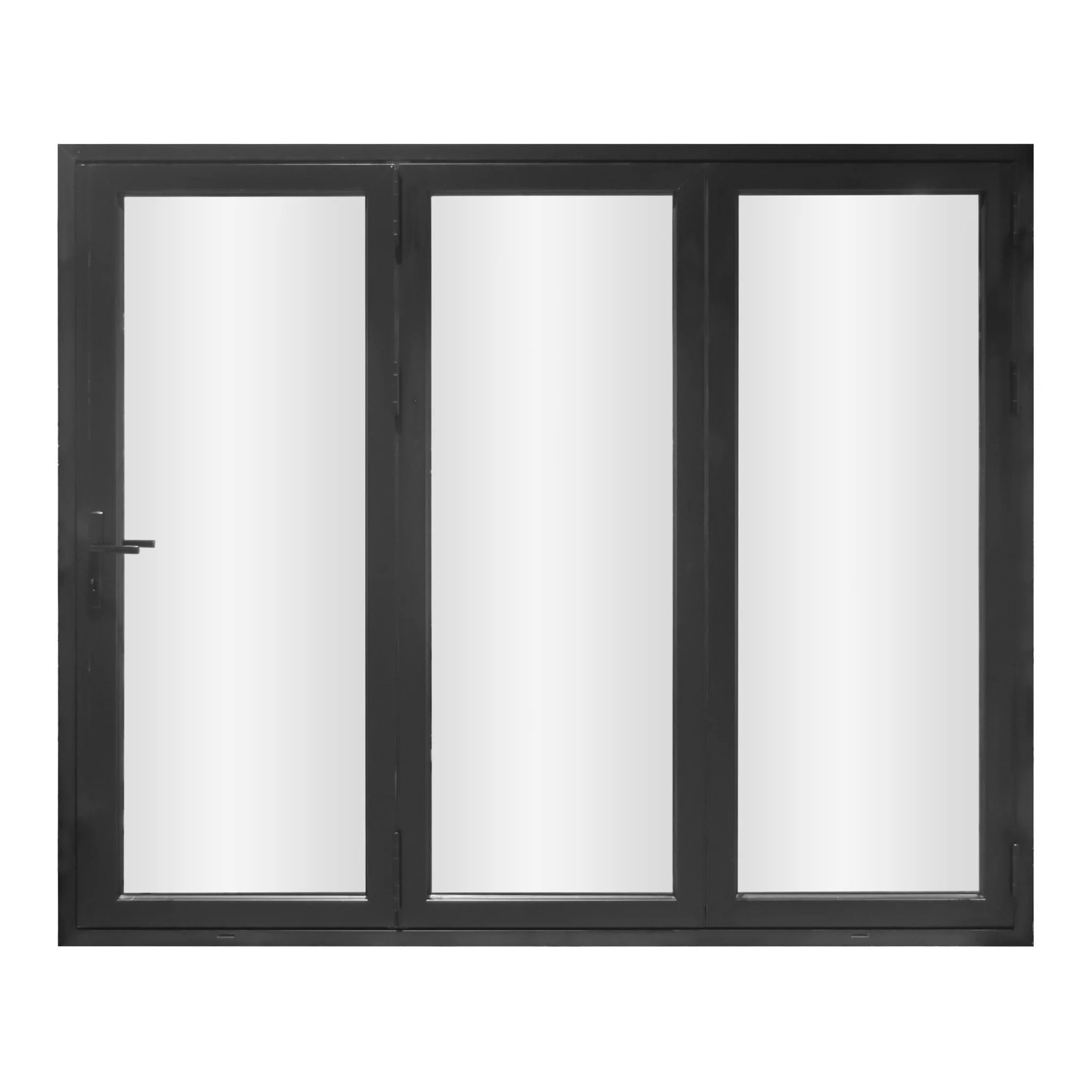 3 Panel,0R3L or 3R0L Folding Patio Door, Outswing, Folded Out, Aluminum 3 Panel,0R3L or 3R0L Folding Patio Door, Outswing, Folded Out, Aluminum