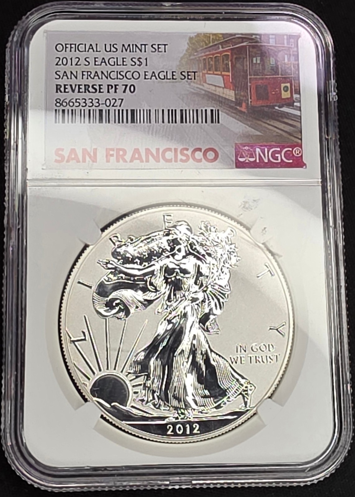 2012-S American Silver Eagle NGC Reverse PF70 San Francisco Eagle Set ASE