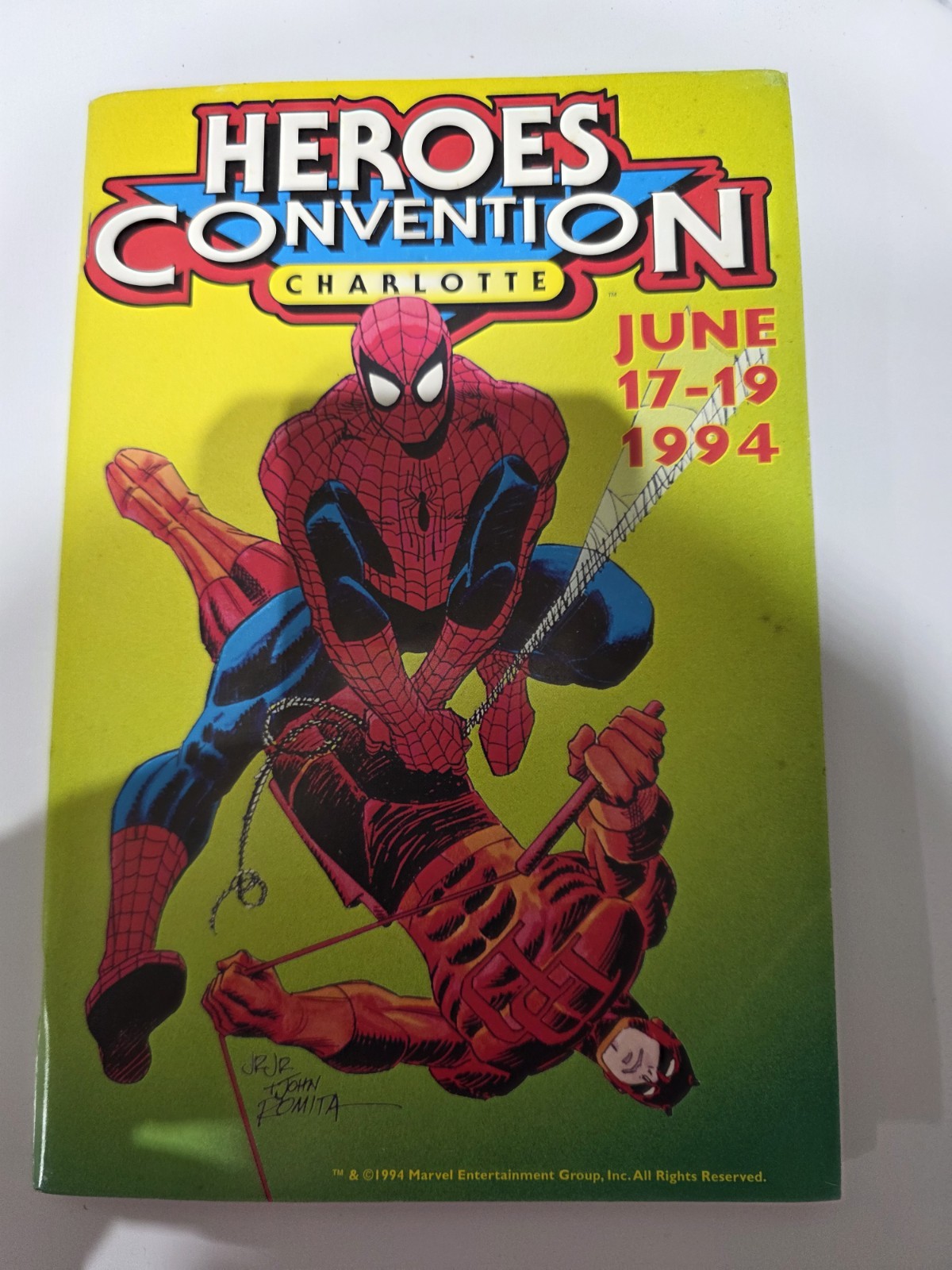 Vintage 1994 Heroes Convention Charlotte Program Book Spider-Man Cover Romita Jr
