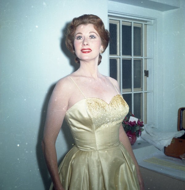Carol Lawrence glamorous redhead posing Original 2.25 x 2.25 Camera Negative