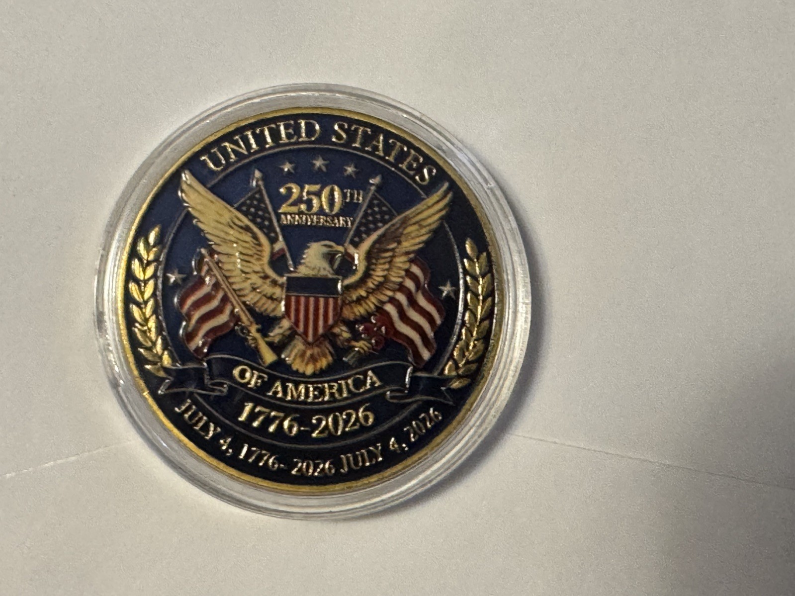 NEW “250”Years Of Freedom “July 4, 1776, USA Collectible Coin NEW “250”Years Of Freedom “July 4, 1776, USA Collectible Coin
