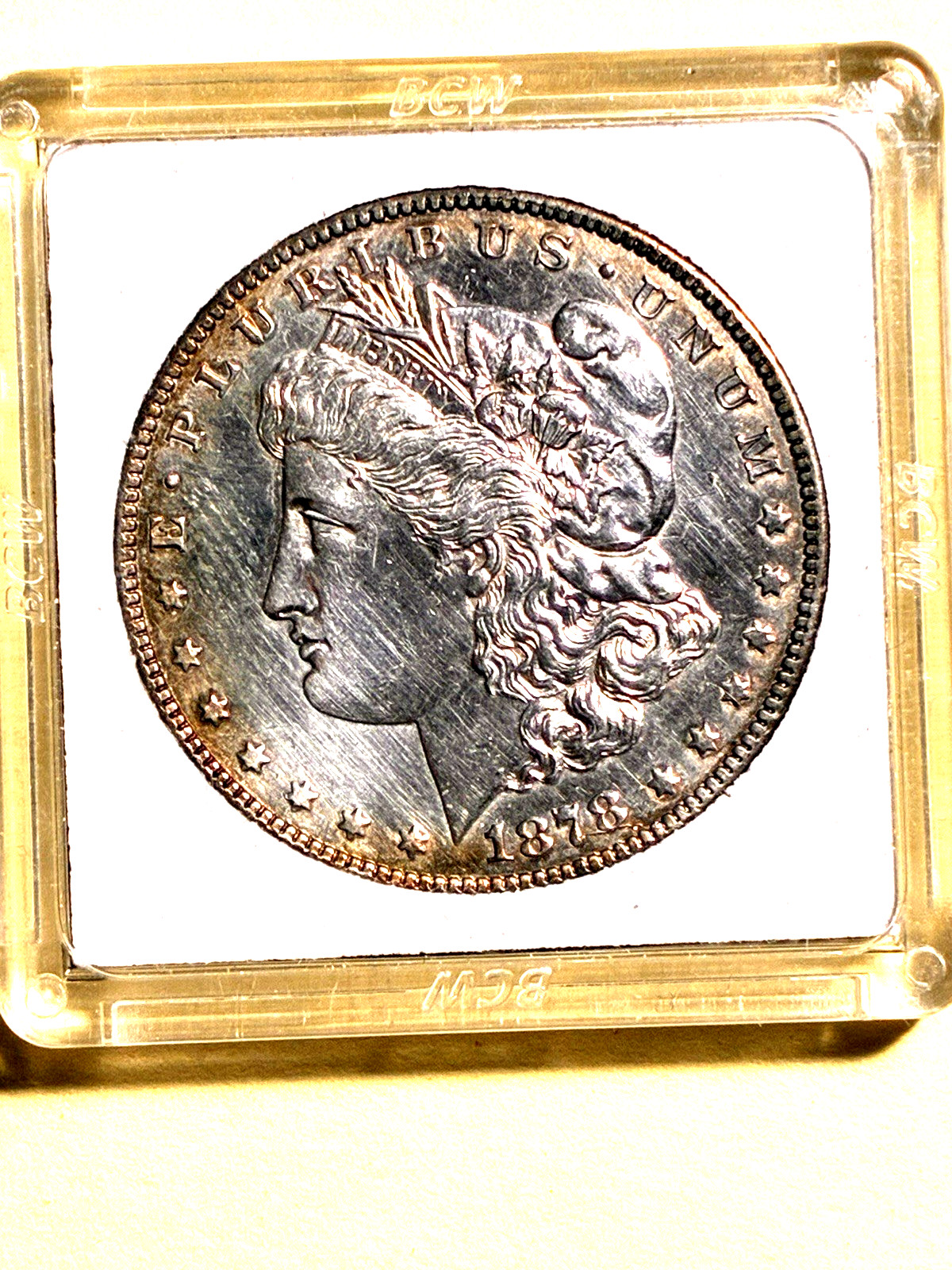 Rare, 1878-S Morgan Silver Dollar, $1, AU+ to MS63, Toned, San Francisco Mint Rare, 1878-S Morgan Silver Dollar, $1, AU+ to MS63, Toned, San Francisco Mint