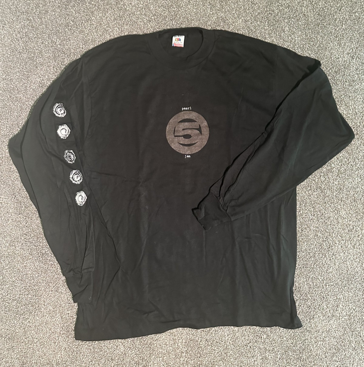 Rare, Vintage Pearl Jam 5 against 1 Black LST Shirt 1993 From Nice Man & Otto