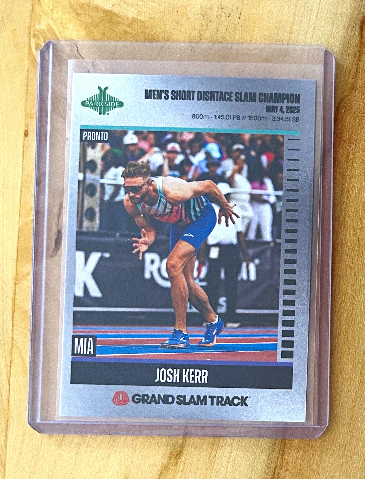 Parkside 2025 Grand Slam Track Pronto P-22 Josh Kerr #10/10 Card - WR HOLDER