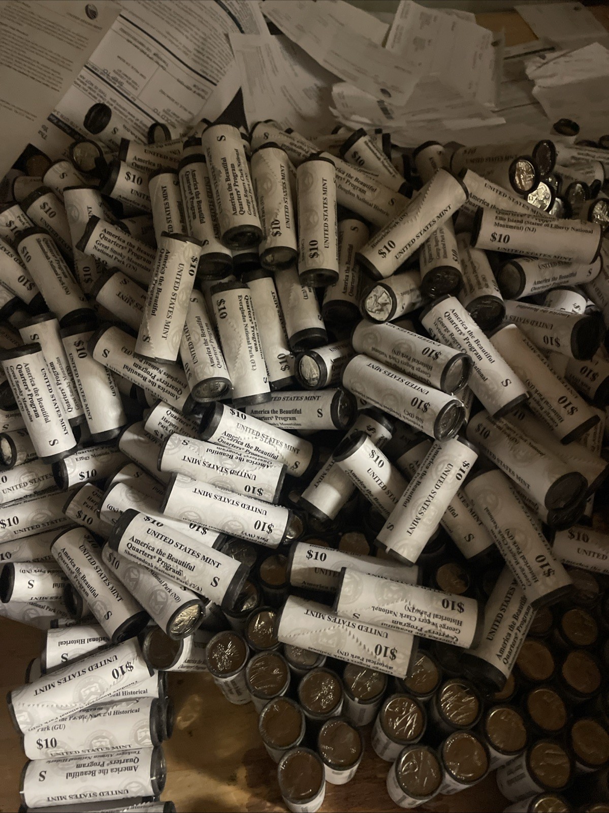 Liquidation Sale Of A Bunch Of Random S Minted Quarter Rolls From The Mint