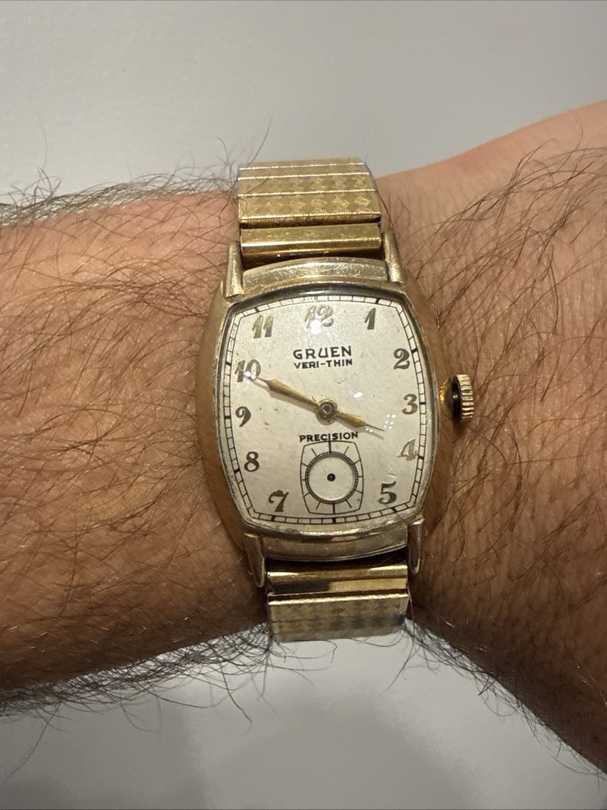 Vintage Gruen Veri-thin precision 405 388 17 jewel 10K gold filled wrist watch