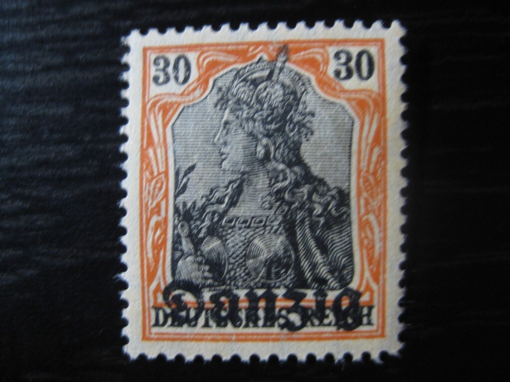 DANZIG GDANSK Mi. #5 mint MNH overprint stamp CV $2.40 DANZIG GDANSK Mi. #5 mint MNH overprint stamp CV $2.40
