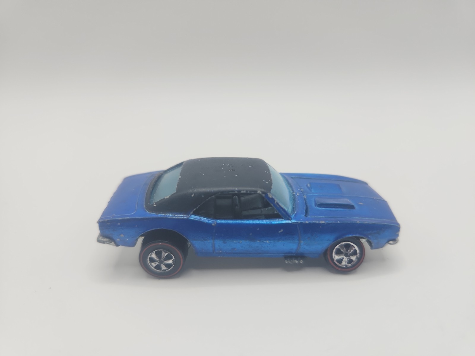 Rare 1967 Redline Hot Wheels Custom Camaro Blue Black Roof Variant (HK)