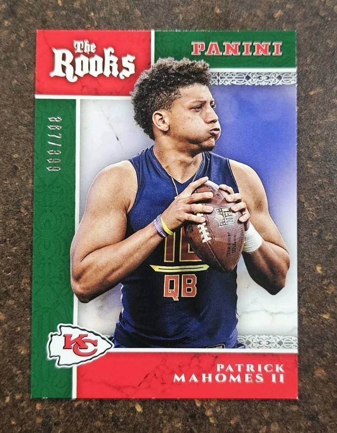 Patrick Mahomes II Rookie /399 🔥 2017 Panini #RO-PM Green The Rooks RC Card