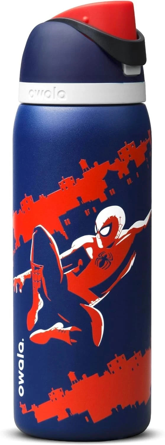 Owala Spiderman 32oz FreeSip Insulated Stainless Steel Water Bottle Straw Sports