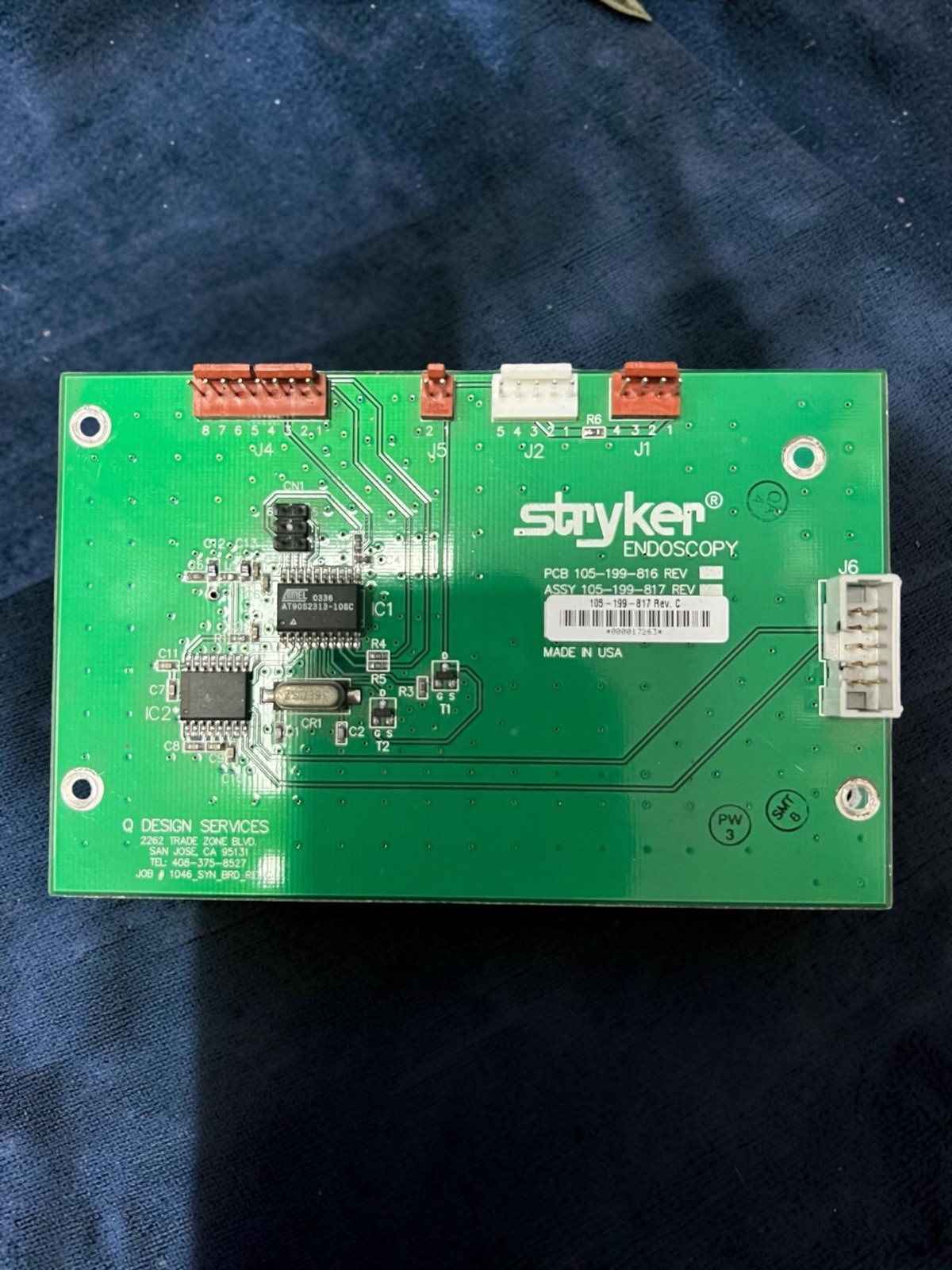 Stryker Endoscopy 105-199-817 Rev C Circuit Board PCB 105-199-816 Stryker Endoscopy 105-199-817 Rev C Circuit Board PCB 105-199-816