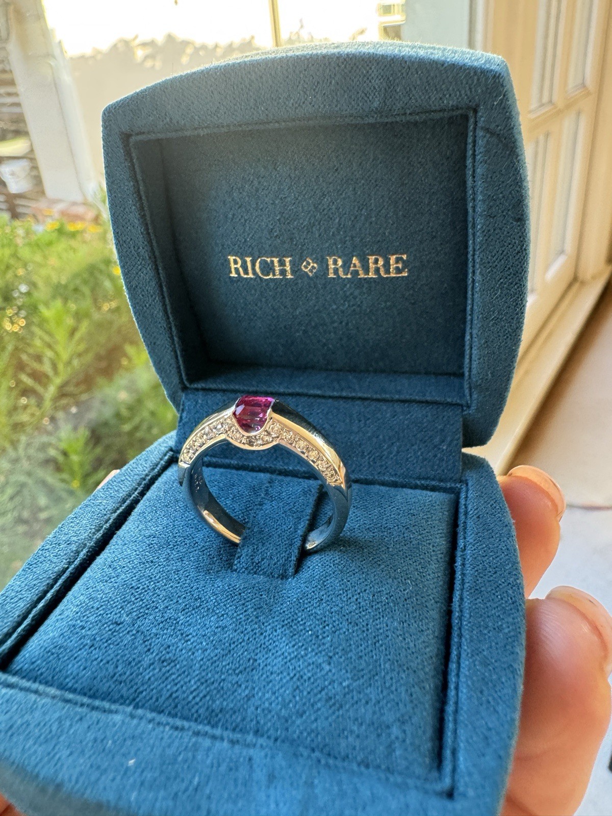 Japanese Vintage Pt900 Ruby Ring - Guild Certified