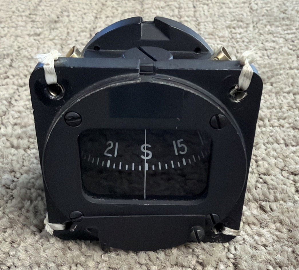 Vintage Airpath C2300 Aircraft Panel Mount Compass — Working Fluid - Excellent
