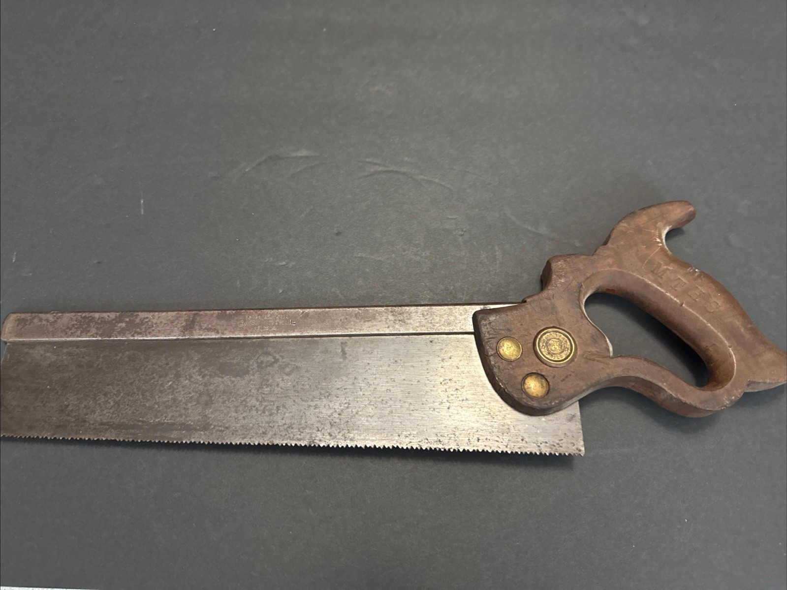 ANTIQUE R H DAVIS & CO. (DISSTON) BACK SAW, TENNON SAW, USA ANTIQUE R H DAVIS & CO. (DISSTON) BACK SAW, TENNON SAW, USA