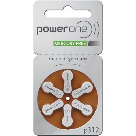 Power One Size Size 312 Hearing Aid Batteries, 20 Packs (120 Batteries) Exp 2029 Power One Size Size 312 Hearing Aid Batteries, 20 Packs (120 Batteries) Exp 2029