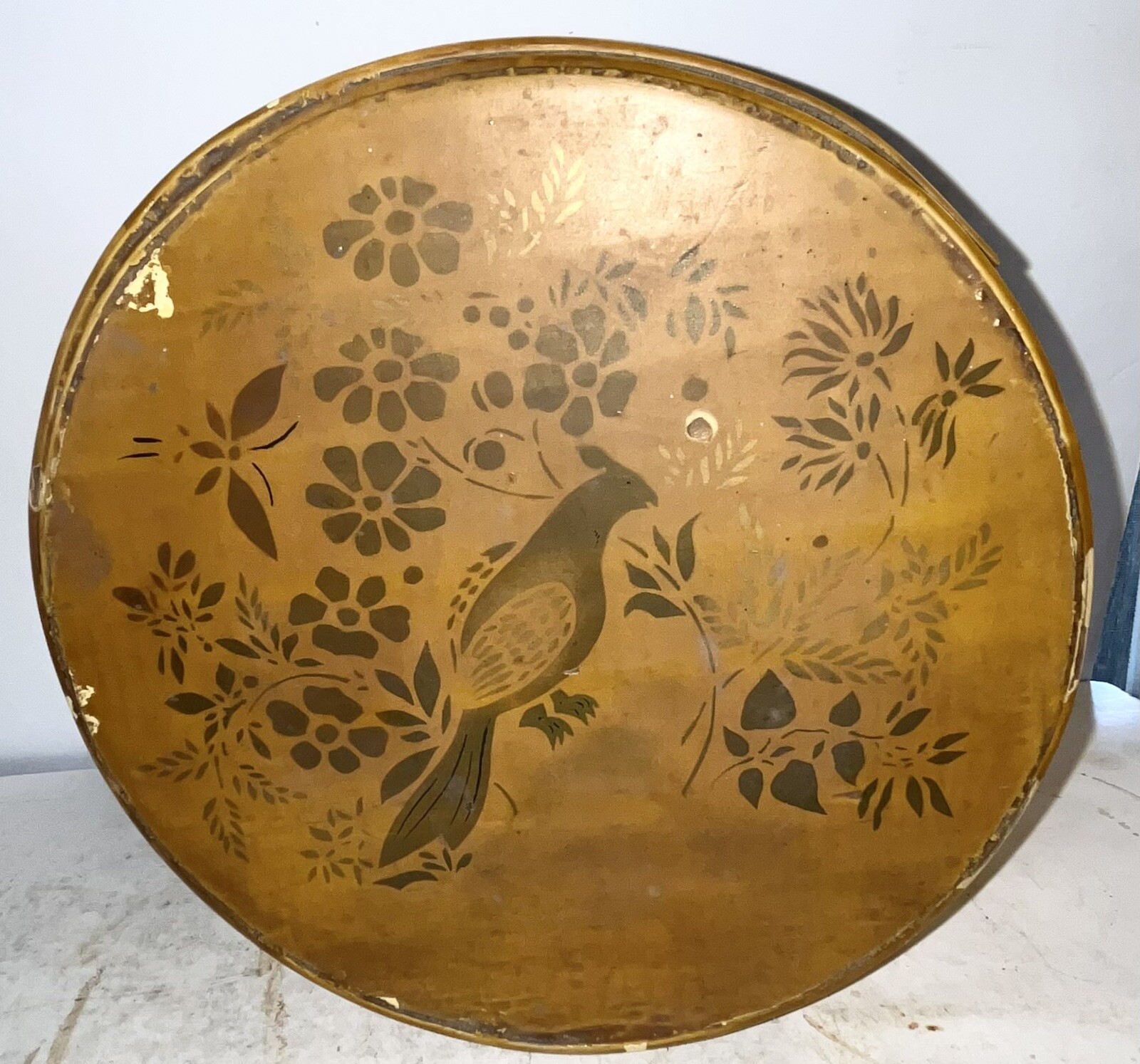 Antique Pantry Box Folk Art Bentwood Wood Original Paint Stencil Antique Pantry Box Folk Art Bentwood Wood Original Paint Stencil