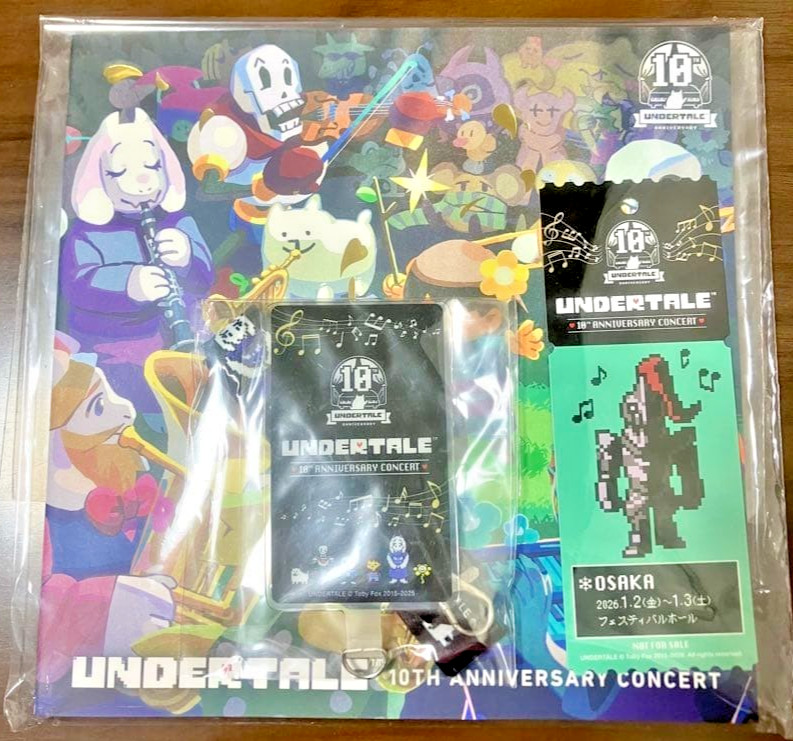 UNDERTALE 10th Anniversary Concert SS Seat Bonus Set Osaka Extra Japan