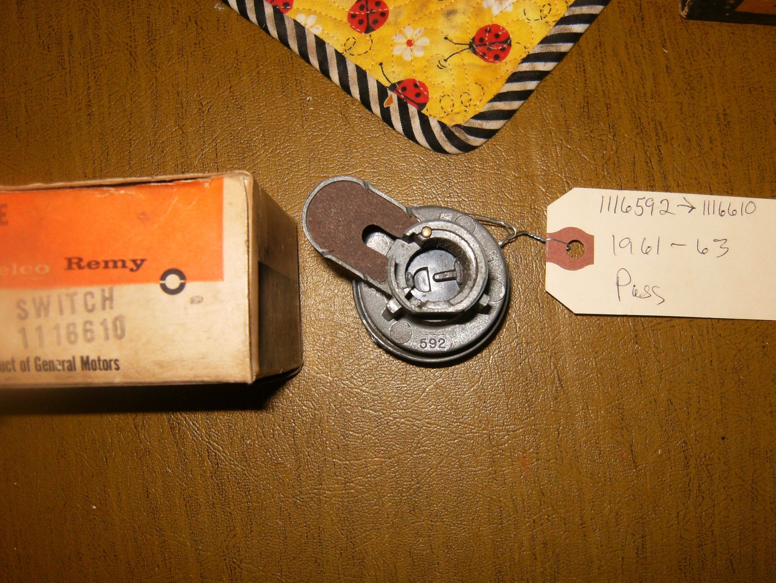 NOS 1961-1963 Chevrolet Impala Ignition Switch in early Delco box