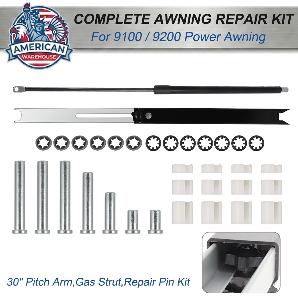 For Dometic 9100 9200 Power RV Awning Pitch Arm Gas Strut Repair Pin Kit 30inch