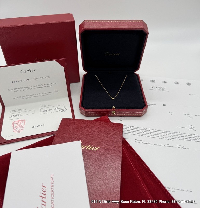 Cartier d\'Amour XS Diamond .04ct Necklace 16\