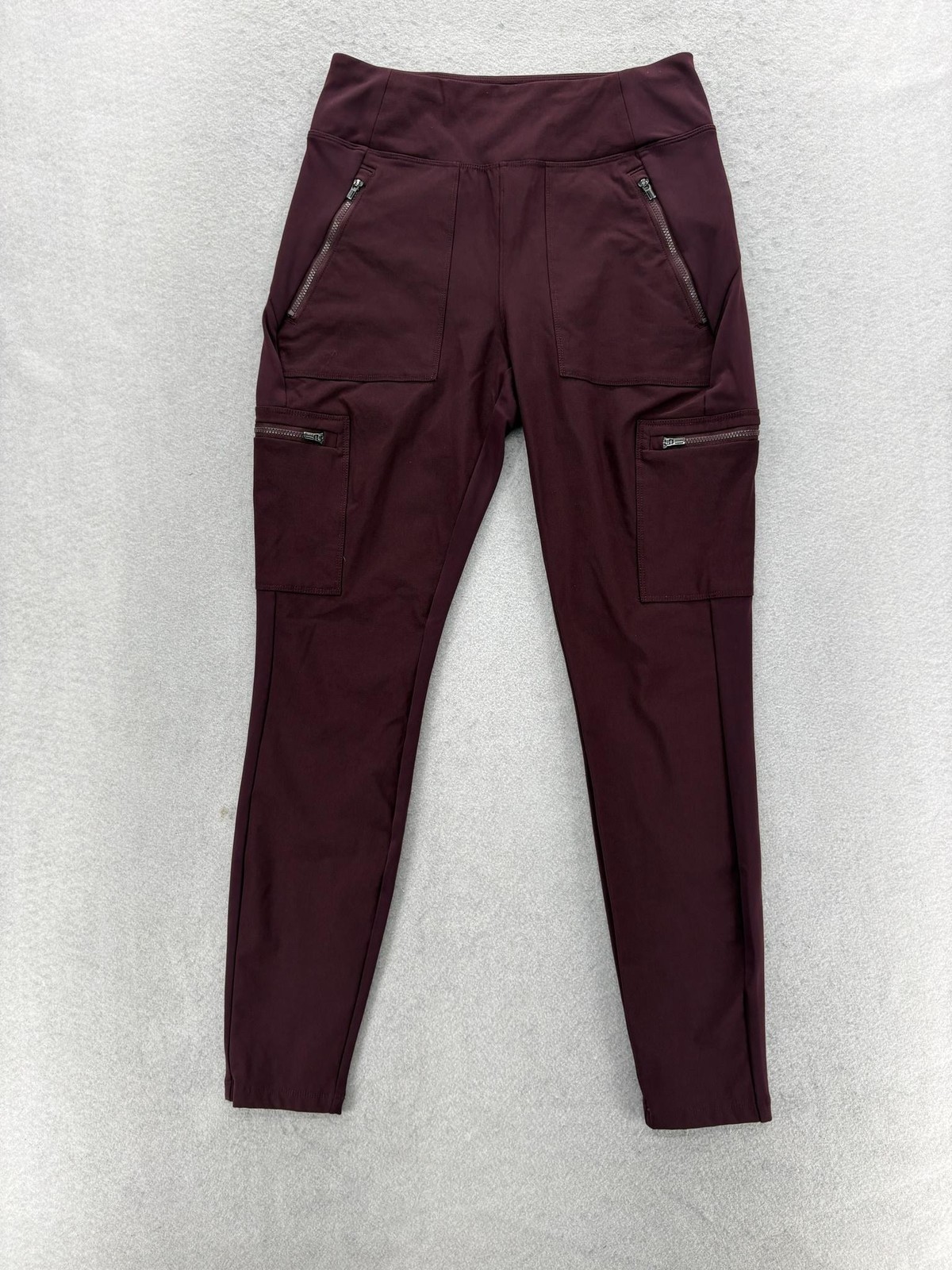 Athleta Headlands Hybrid Cargo Leggings Womens 6 Spiced Cabernet UPF 50+ Hiking