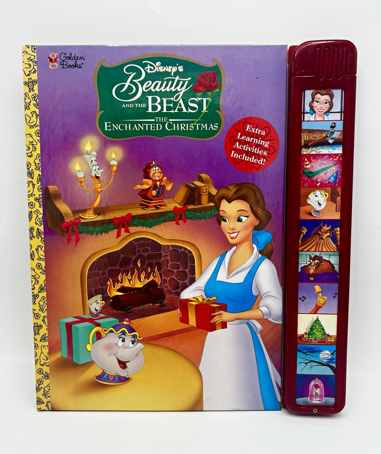 Vintage 1997 Disney Beauty & The Beast Enchanted Christmas Sound Story Book