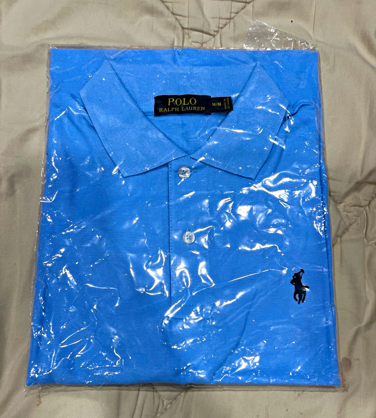 Polo Ralph Lauren Men\'s Blue M Short Sleeve Solid Polo Embroidered Logo Knit Polo Ralph Lauren Men\'s Blue M Short Sleeve Solid Polo Embroidered Logo Knit