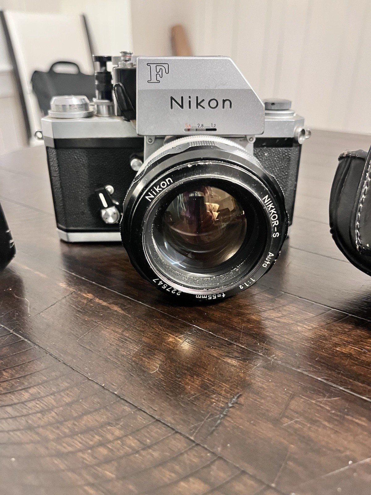 Early Chrome Nikon F Film Camera + Nikkor-S 55mm f/1.2 Lens | Vintage Japan Rare