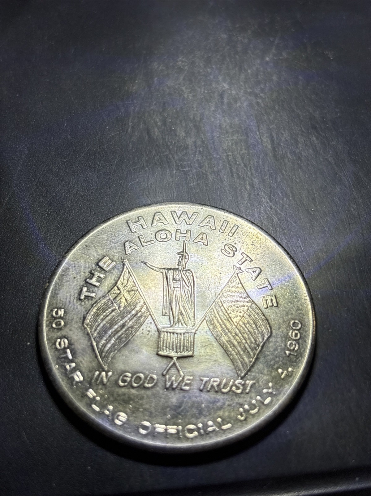 1959 Hawaii Statehood Flag Day Dollar (HK-547) with Protective Case 1959 Hawaii Statehood Flag Day Dollar (HK-547) with Protective Case