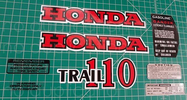 80' 1980 CT110 110 trail 8pc Vintage graphics decals stickers Adhesives pegatina