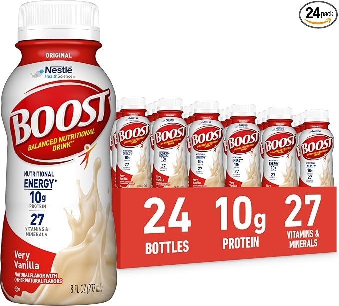 BOOST Original Nutritional Shake Very Vanilla Ready to Drink Protein Drink 24pk