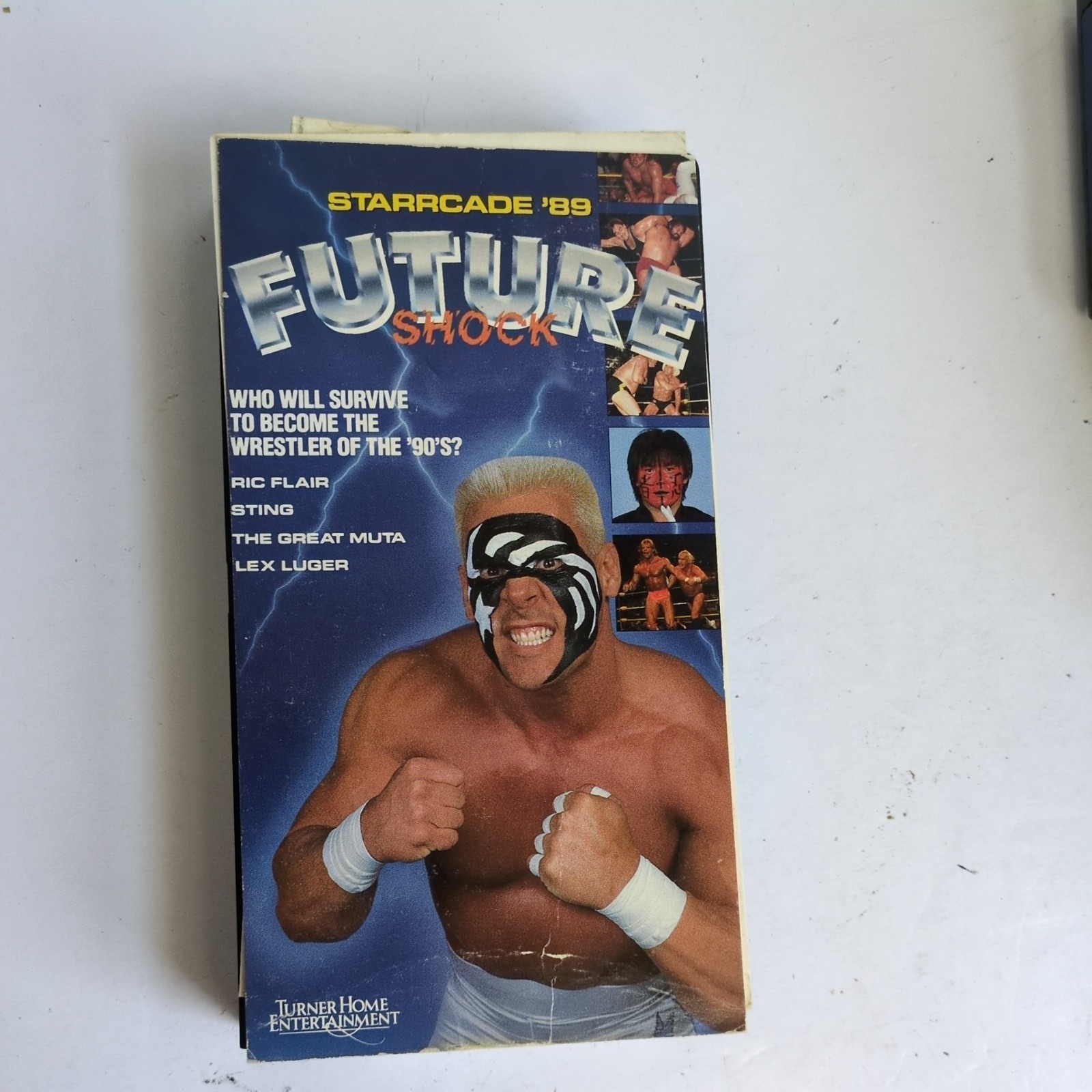 WCW NWA Starrcade 1989 FUTURE SHOCK box damage VHS Tape STING FLAIR LUGER Clean WCW NWA Starrcade 1989 FUTURE SHOCK box damage VHS Tape STING FLAIR LUGER Clean