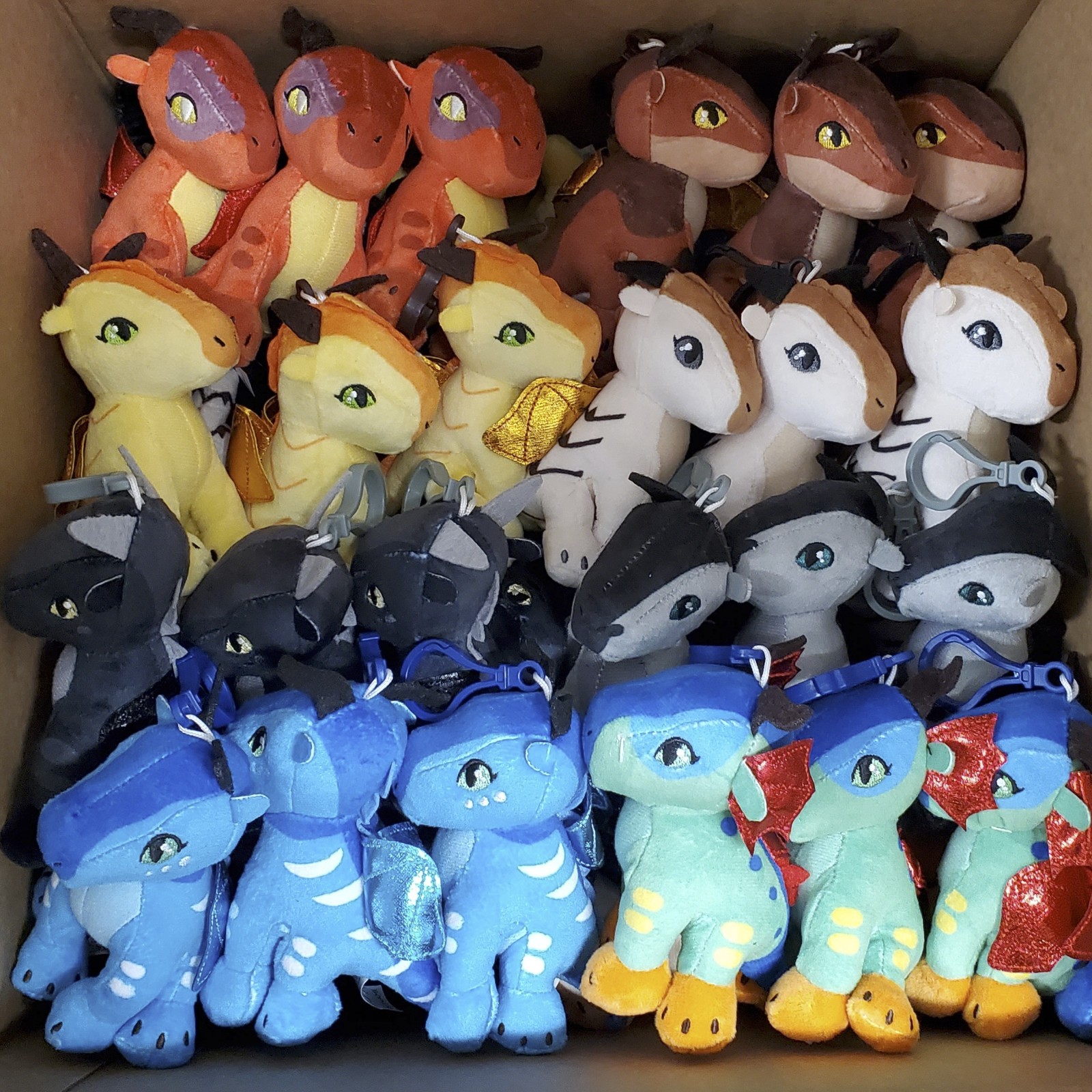 Sutherland\'s Wings of Fire - Lot of 100 NEW Plush Danglers : All 8 Varieties Sutherland\'s Wings of Fire - Lot of 100 NEW Plush Danglers : All 8 Varieties